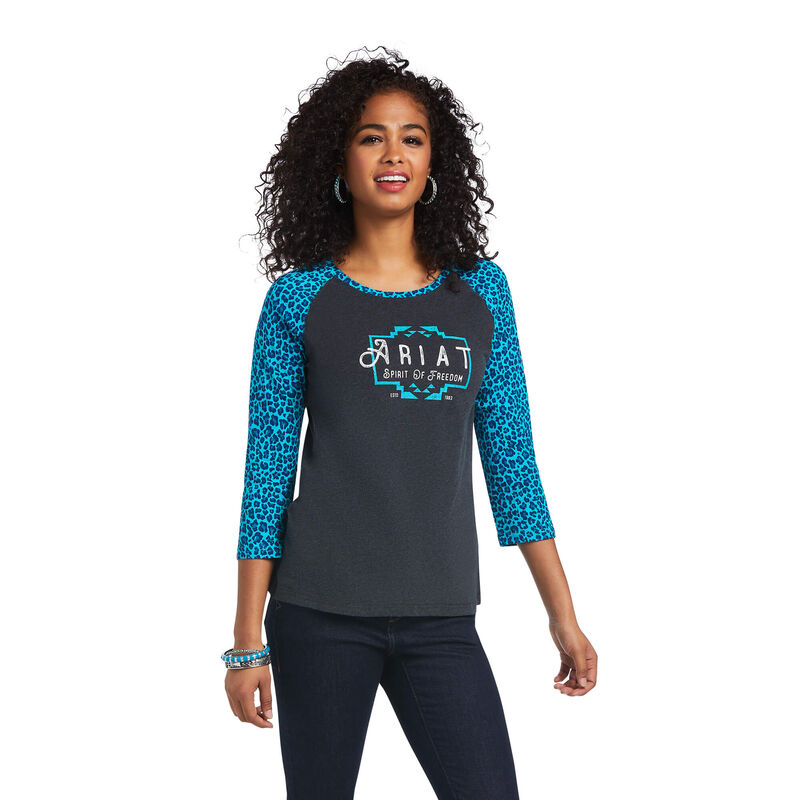 Ariat Hemden Damen - Real Freedom DunkelGrau/Blau ( IAJRP-3150 )